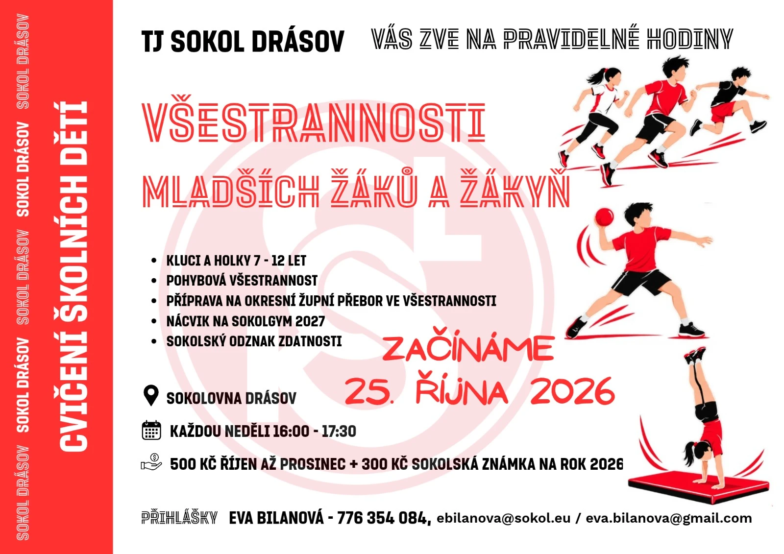 Všestrannost — cvičení mladších žáků a žákyň